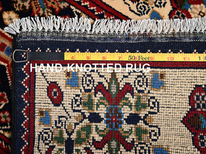 Blue 2'1" x 5'5" Kazak Hand knotted Wool Rug - Sku: O02464