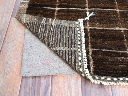 Tribal hand-knotted wool rug in Brown, 1'8" x 2'0", SKU O0246