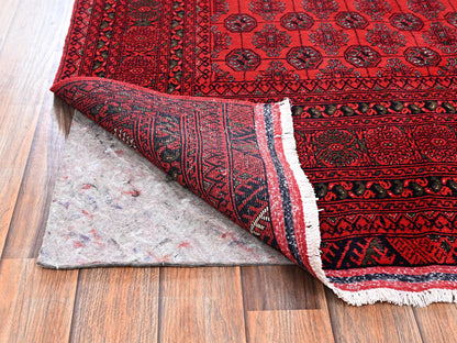 Tribal & Geometric hand-knotted wool rug in Red, 4'11" x 6'5" — SKU O02477 (view 3)