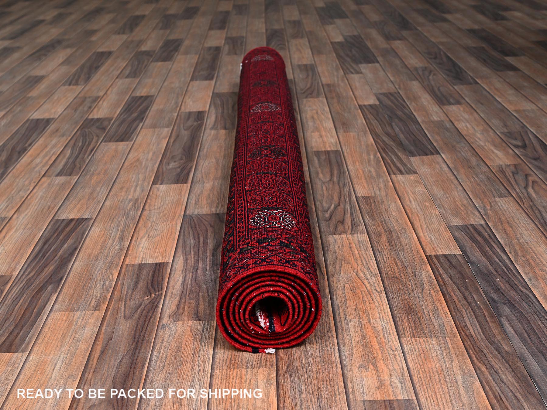 Tribal & Geometric hand-knotted wool rug in Red, 4'11" x 6'5" — SKU O02477 (view 5)