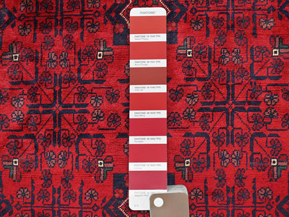Tribal Tribal & Geometric hand-knotted wool rug in Red, 5'7" x 7'4" — SKU O02479 (view 4)