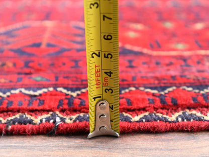 Tribal Tribal & Geometric hand-knotted wool rug in Red, 5'7" x 7'4" — SKU O02479 (view 6)