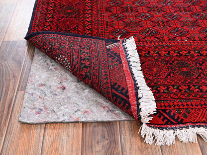 Red 4'9" x 6'5" Tribal & Geometric Hand knotted Wool Rug - Sku: O02480