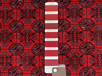 Red 4'9" x 6'5" Tribal & Geometric Hand knotted Wool Rug - Sku: O02480
