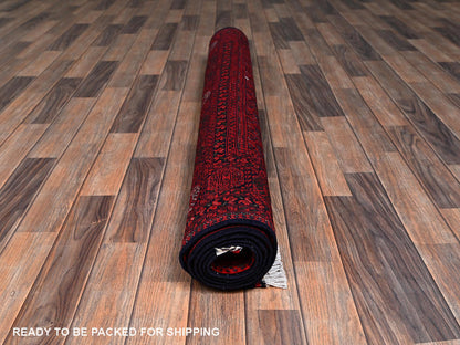 Red 4'9" x 6'5" Tribal & Geometric Hand knotted Wool Rug - Sku: O02480