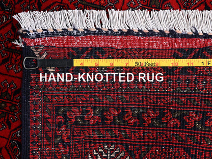 Red 4'9" x 6'5" Tribal & Geometric Hand knotted Wool Rug - Sku: O02480