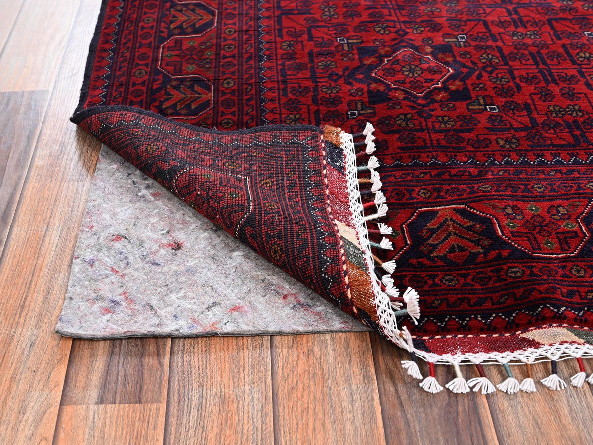 Tribal & Geometric hand-knotted wool rug in Red, 5'6" x 7'8" — SKU O02481 (view 3)