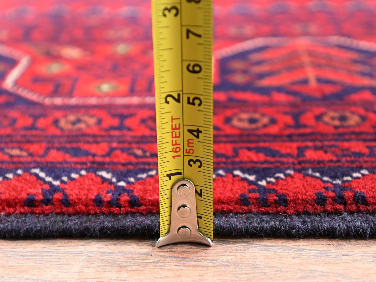 Tribal & Geometric hand-knotted wool rug in Red, 5'6" x 7'8" — SKU O02481 (view 6)