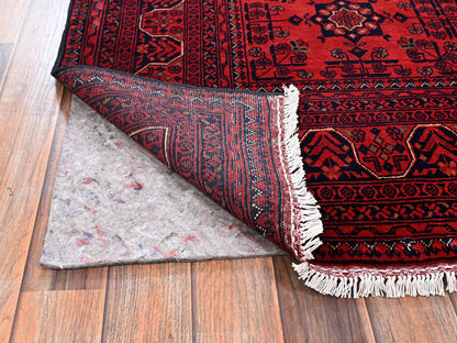 Red 5'7" x 7'11" Tribal & Geometric Hand knotted Wool Rug - Sku: O02482