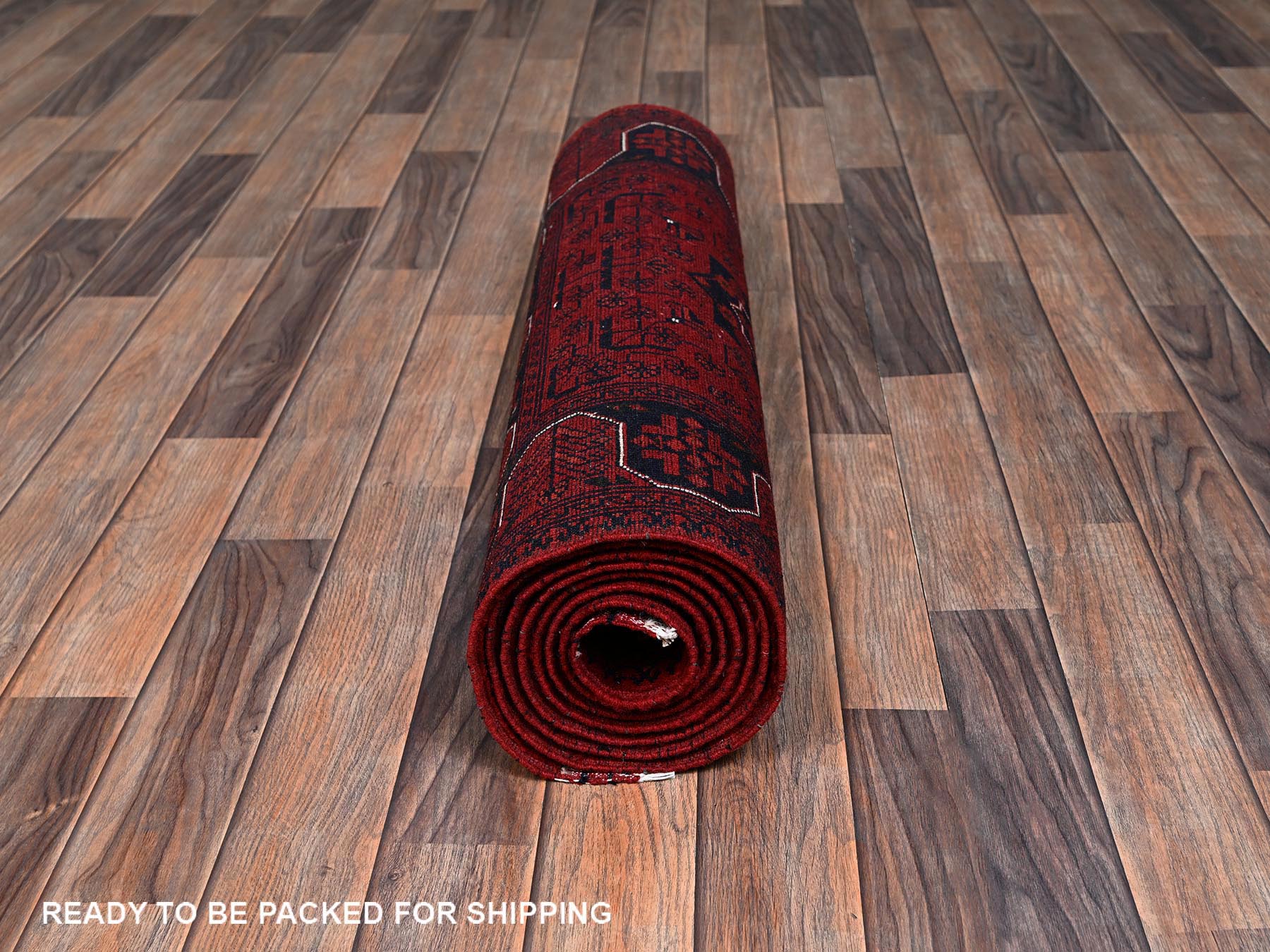 Tribal & Geometric hand-knotted wool runner in Red, 2'9" x 9'7" — SKU O02484 (view 5)