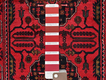 Tribal Tribal & Geometric hand-knotted wool runner in Red, 2'7" x 9'7" — SKU O02485 (view 4)