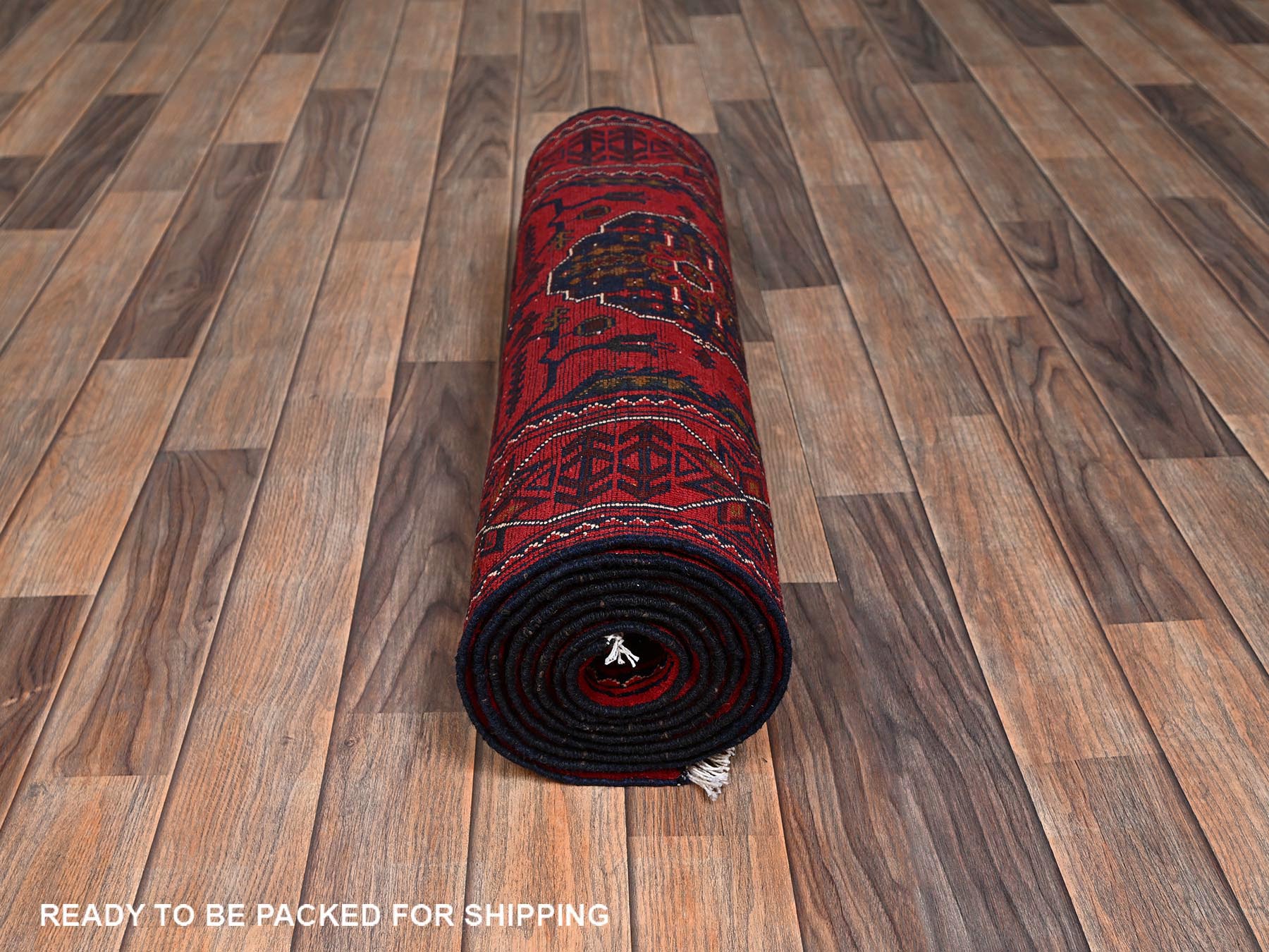 Tribal Tribal & Geometric hand-knotted wool runner in Red, 2'7" x 9'7" — SKU O02485 (view 5)