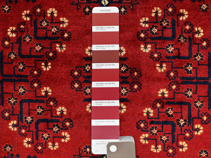 Tribal Tribal & Geometric hand-knotted wool runner in Red, 3' x 9'6" — SKU O02486 (view 4)