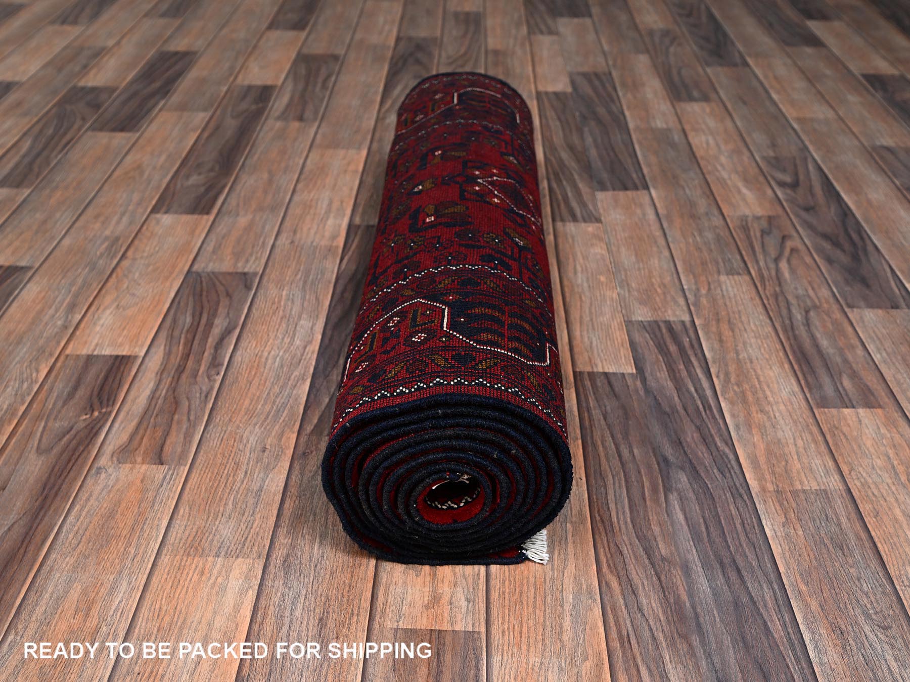 Tribal & Geometric hand-knotted wool runner in Red, 2'9" x 9'8" — SKU O02488 (view 5)