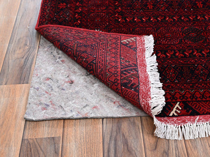 Red 8'3" x 11'1" Tribal & Geometric Hand knotted Wool Rug - Sku: O02496