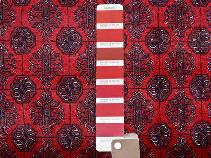 Red 8'3" x 11'1" Tribal & Geometric Hand knotted Wool Rug - Sku: O02496
