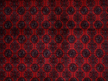 Red 8'3" x 11'1" Tribal & Geometric Hand knotted Wool Rug - Sku: O02496