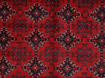 Red 8'2" x 11'0" Tribal & Geometric Hand knotted Wool Rug - Sku: O02497