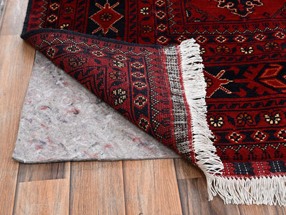 Red 8'6" x 11'4" Tribal & Geometric Hand knotted Wool Rug - Sku: O02498