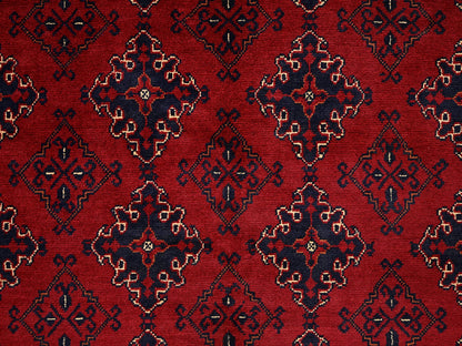 Red 8'6" x 11'4" Tribal & Geometric Hand knotted Wool Rug - Sku: O02498