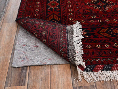 Red 8'2" x 11'0" Tribal & Geometric Hand knotted Wool Rug - Sku: O02499