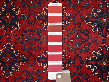 Red 8'2" x 11'0" Tribal & Geometric Hand knotted Wool Rug - Sku: O02499