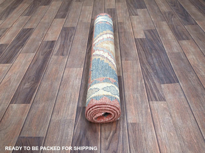 Pink 2'9" x 4'9" Tribal Hand knotted Wool Rug - Sku: O0249