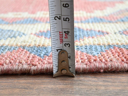 Pink 2'9" x 4'9" Tribal Hand knotted Wool Rug - Sku: O0249