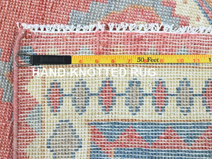 Pink 2'9" x 4'9" Tribal Hand knotted Wool Rug - Sku: O0249