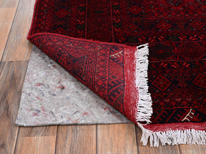 Tribal & Geometric hand-knotted wool rug in Red, 6'5" x 9'5" — SKU O02502 (view 5)