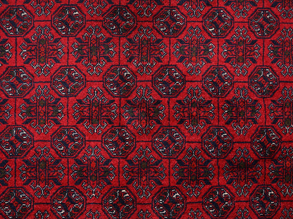 Tribal & Geometric hand-knotted wool rug in Red, 6'5" x 9'5" — SKU O02502 (view 9)