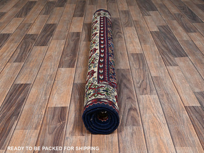 Multicolored 4'2" x 4'4" Tribal & Geometric Hand knotted Wool Rug - Sku: O02503
