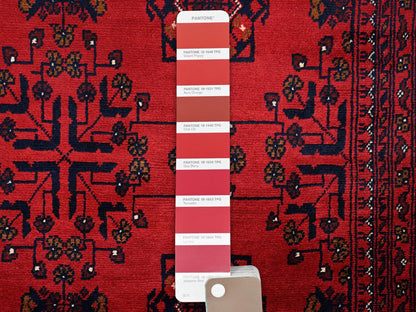 Red 6'7" x 9'9" Tribal & Geometric Hand knotted Wool Rug - Sku: O02504