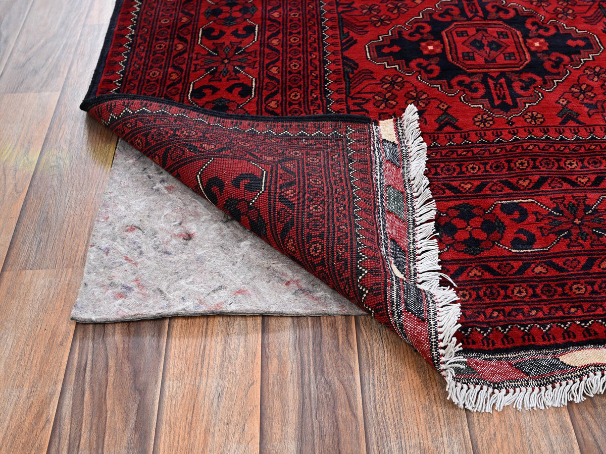 Tribal & Geometric hand-knotted wool rug in Red, 6'7" x 9'7" — SKU O02505 (view 5)