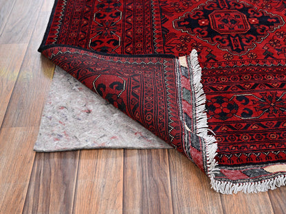 Tribal & Geometric hand-knotted wool rug in Red, 6'7" x 9'7" — SKU O02505 (view 5)