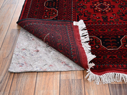 Red 6'7" x 9'7" Tribal & Geometric Hand knotted Wool Rug - Sku: O02506