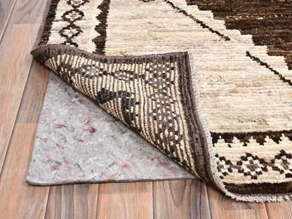 Brown 10'4" x 14'2" Tribal & Geometric Hand knotted Wool Rug - Sku: O02515