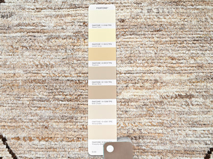 Brown 10'4" x 14'2" Tribal & Geometric Hand knotted Wool Rug - Sku: O02515