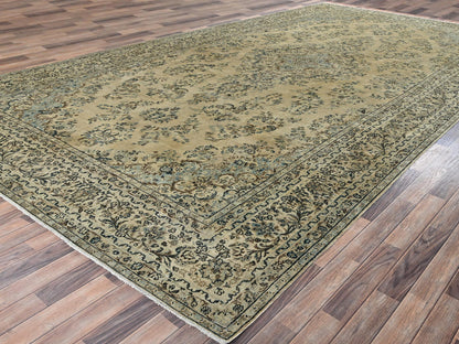 Brown 10'0" x 18'5" Vintage Hand knotted Wool Rug - Sku: O02531