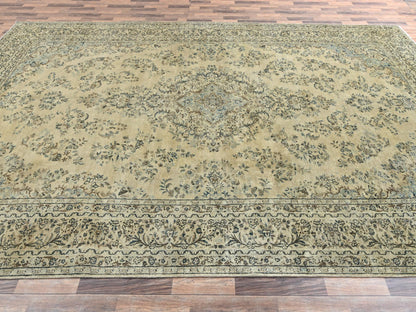 Brown 10'0" x 18'5" Vintage Hand knotted Wool Rug - Sku: O02531