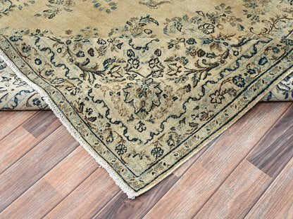 Brown 10'0" x 18'5" Vintage Hand knotted Wool Rug - Sku: O02531