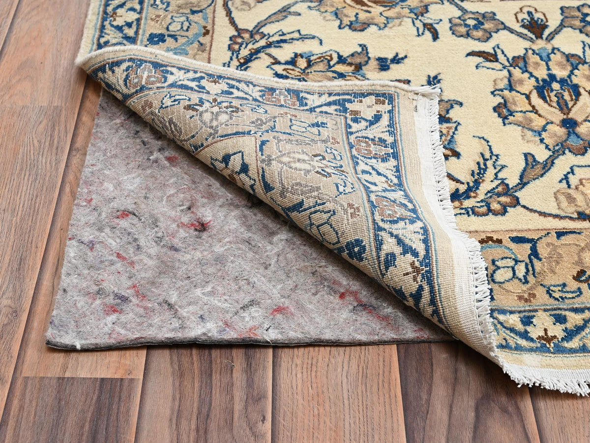 Nain Vintage hand-knotted wool/silk rug in Red & Ivory, 13'5" x 19'4" — SKU O02533 (view 5)