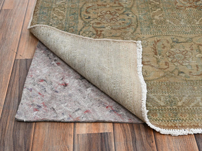 Tabriz Antique hand-knotted wool rug in Brown, 9'9" x 12'9" — SKU O02534 (view 5)