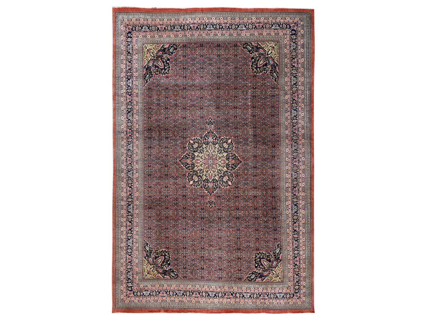 Brown 11'9" x 18'0" Vintage Hand knotted Wool Rug - Sku: O02536