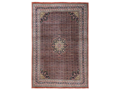 Brown 11'9" x 18'0" Vintage Hand knotted Wool Rug - Sku: O02536