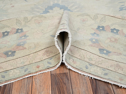 Sultanabad Vintage hand-knotted wool rug in Ivory, 13'5" x 19'3" — SKU O02537 (view 6)