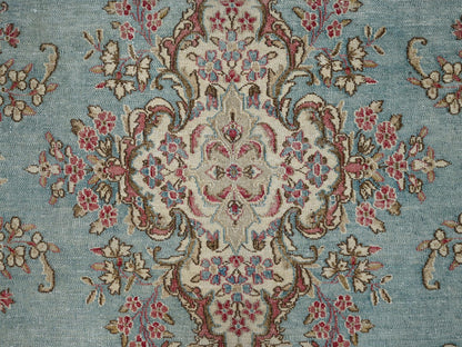 Blue 7'11" x 10'7" Vintage Hand knotted Wool Rug - Sku: O02541