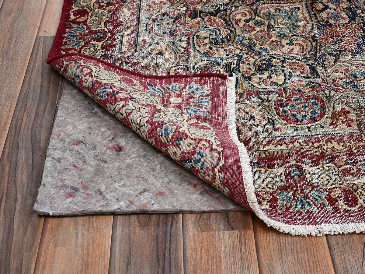 Kerman Vintage hand-knotted wool rug in Red & Brown, 9'9" x 15'3" — SKU O02542 (view 5)