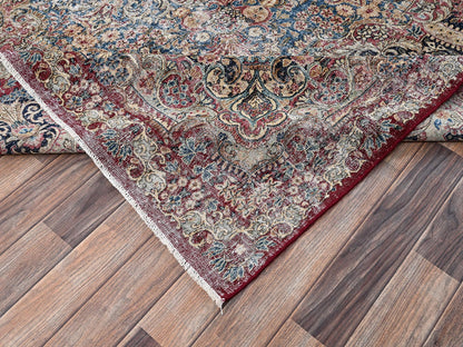 Kerman Vintage hand-knotted wool rug in Red & Brown, 9'9" x 15'3" — SKU O02542 (view 7)