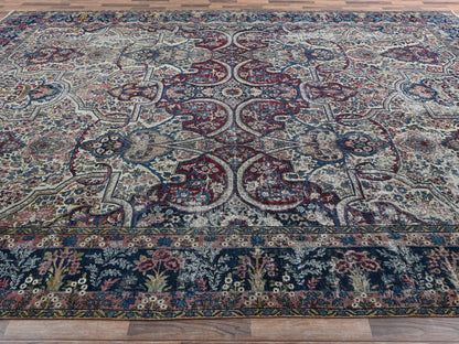 Ivory 11'8" x 17'0" Antique Hand knotted Wool Rug - Sku: O02543